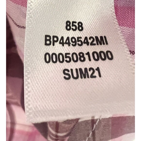 NWT BP Oversized Pink Plaid Button Down Shirt Size Small Buttons - Picture 7 of 8